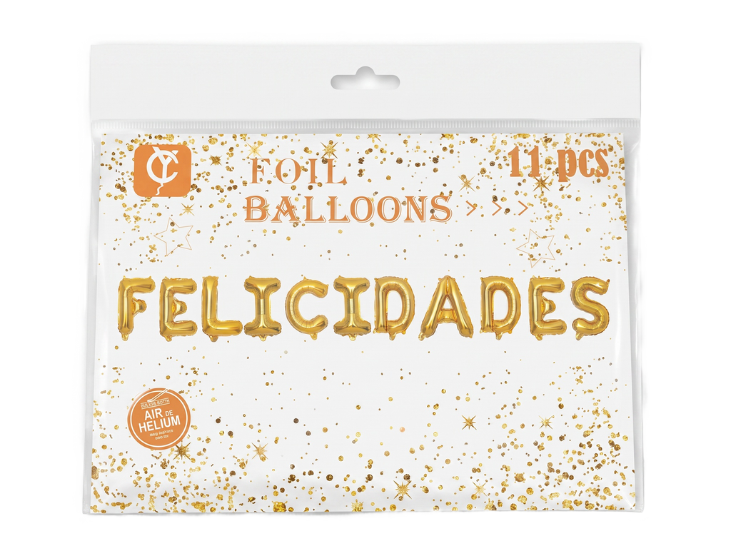 Letrero de globos Felicidades