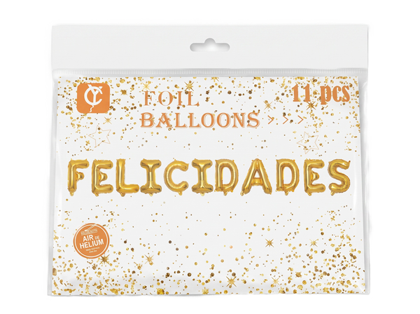 Letrero de globos Felicidades