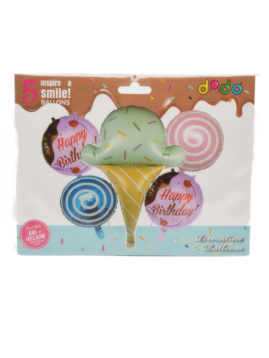 Set de globos helado Happy Birthday