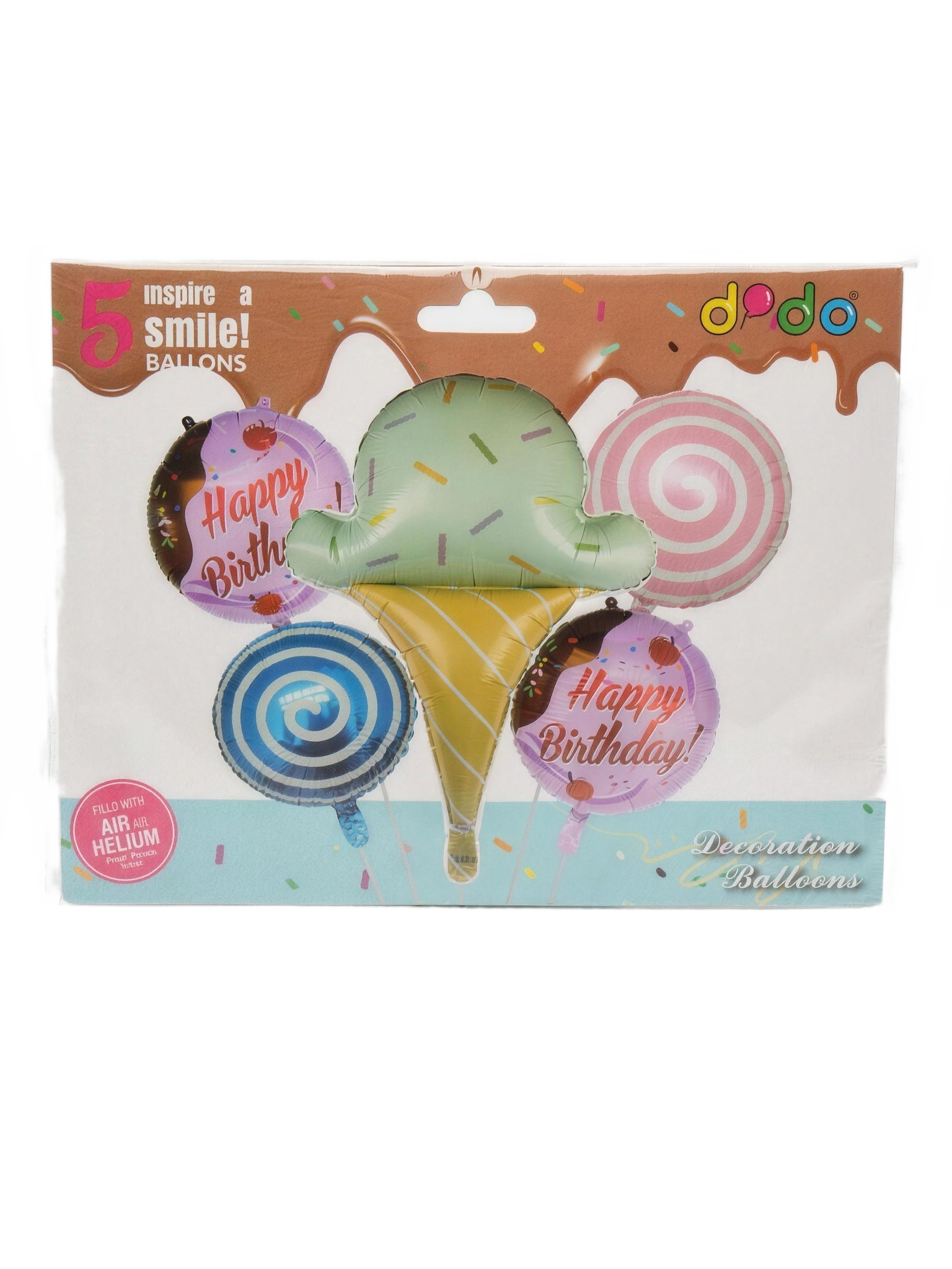 Set de globos helado Happy Birthday