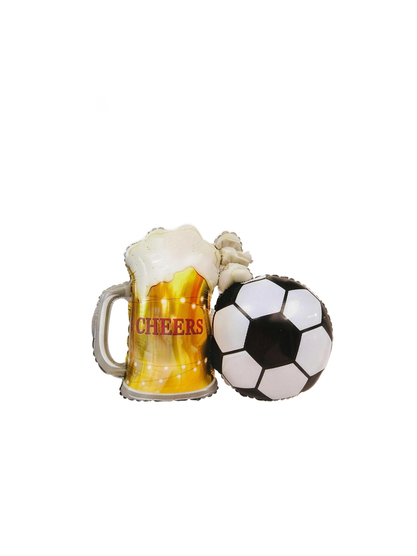 Globo metálico cerveza con balón
