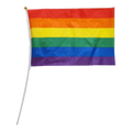 Bandera de arcoíris con asta