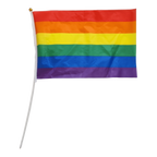 Bandera de arcoíris con asta