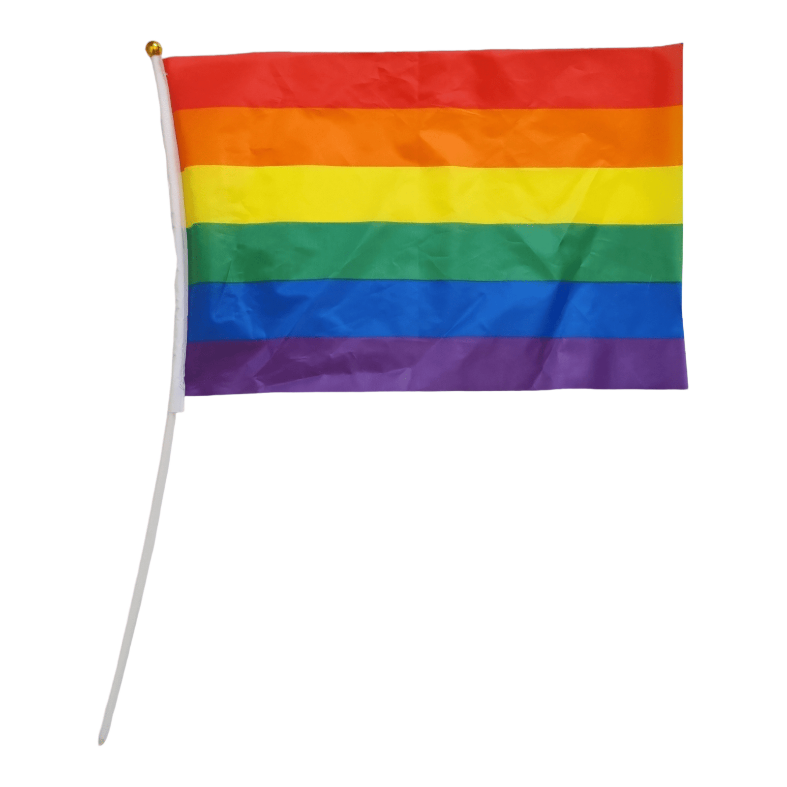 Bandera de arcoíris con asta