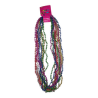 12 collares de perlas de colores