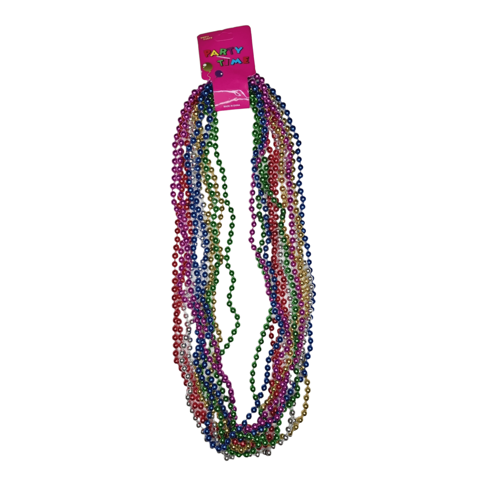 12 collares de perlas de colores