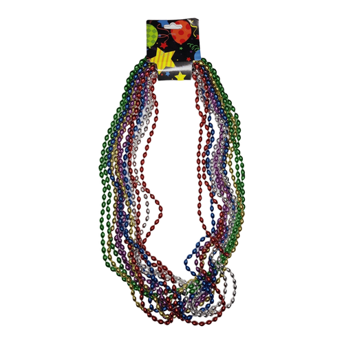 12 collares de perlas largas en colores