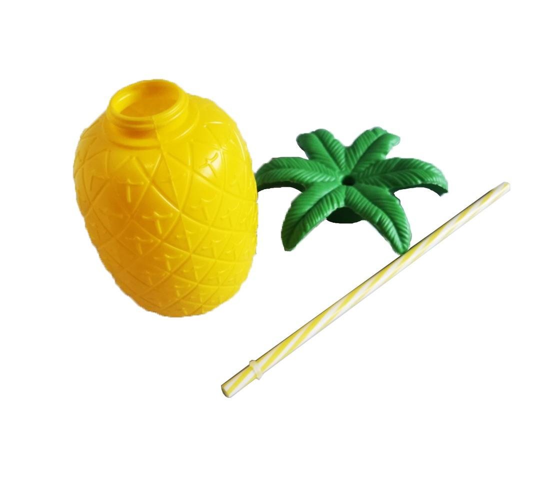 Termo En Forma De Piña Plastico Hawaiano Hawai Fiesta Playa