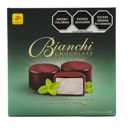 Bombón Bianchi Chocolate con Menta 50 piezas 7 grs