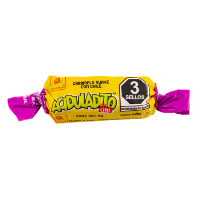 Caramelo Suave Aciduladito con Chile 100 piezas 5 grs
