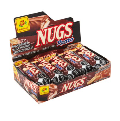 Chocolate Nugs Recreo Cajeta con Cacahuate 10 piezas 56 grs