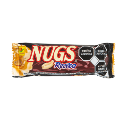 Chocolate Nugs Recreo Cajeta con Cacahuate 10 piezas 56 grs
