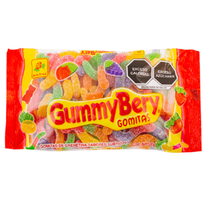 Gomitas GummyBery Lombrices Aciduladas 500 grs