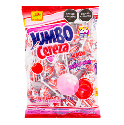 Paleta Jumbo Cereza 24 piezas 19 grs