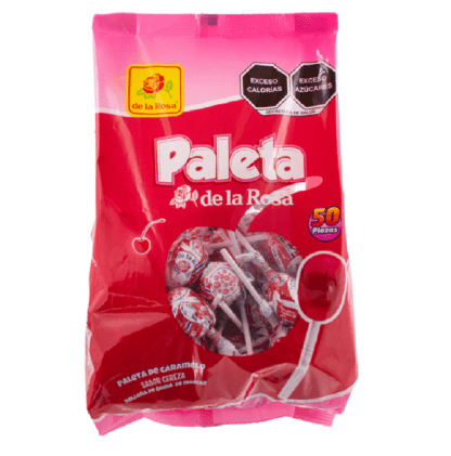 Paleta Jumbo Cereza 50 piezas 19 grs