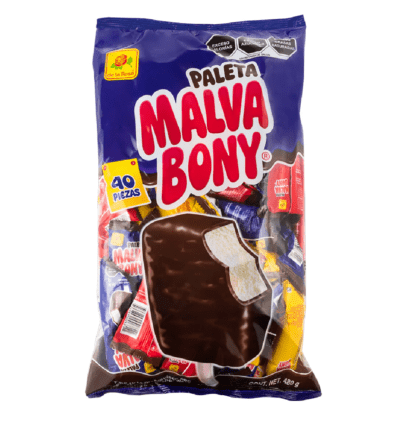 Paleta Malvabony Cubierto con Chocolate 40 piezas
